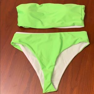 Lime green bathing suit